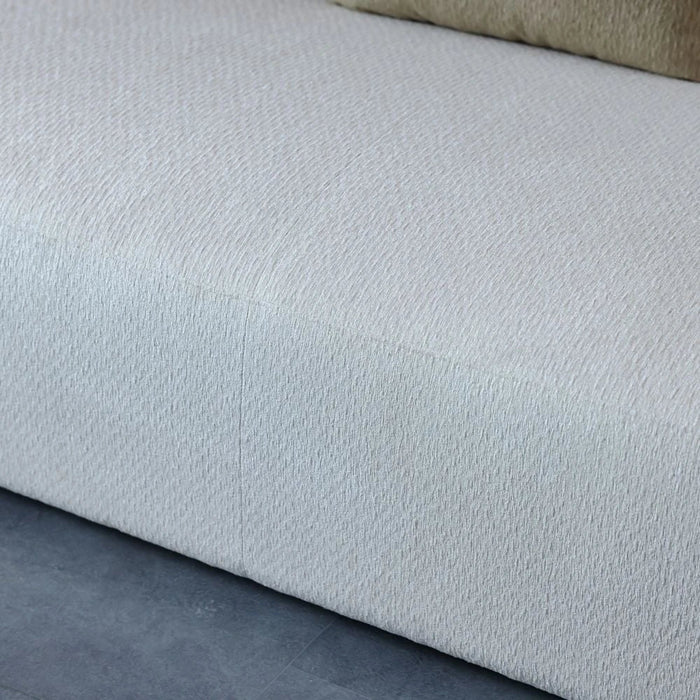 Iyesha 4-Seater Fabric Sofa - Cream/Champagne - With 2-Year Warranty