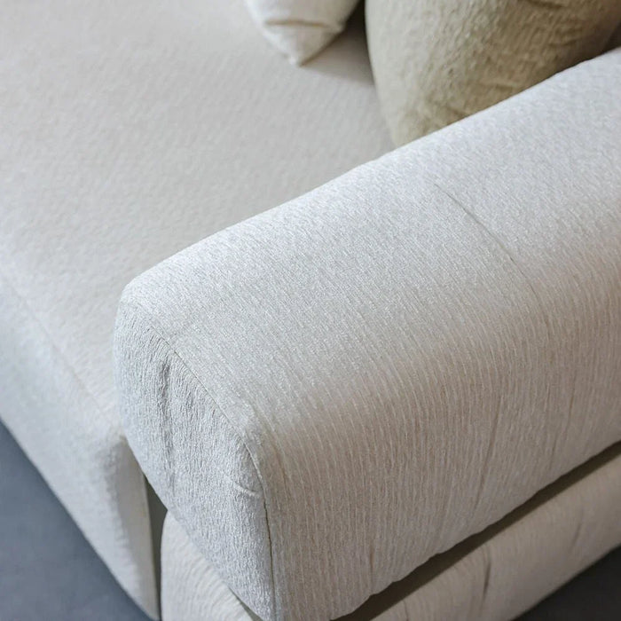 Iyesha 4-Seater Fabric Sofa - Cream/Champagne - With 2-Year Warranty