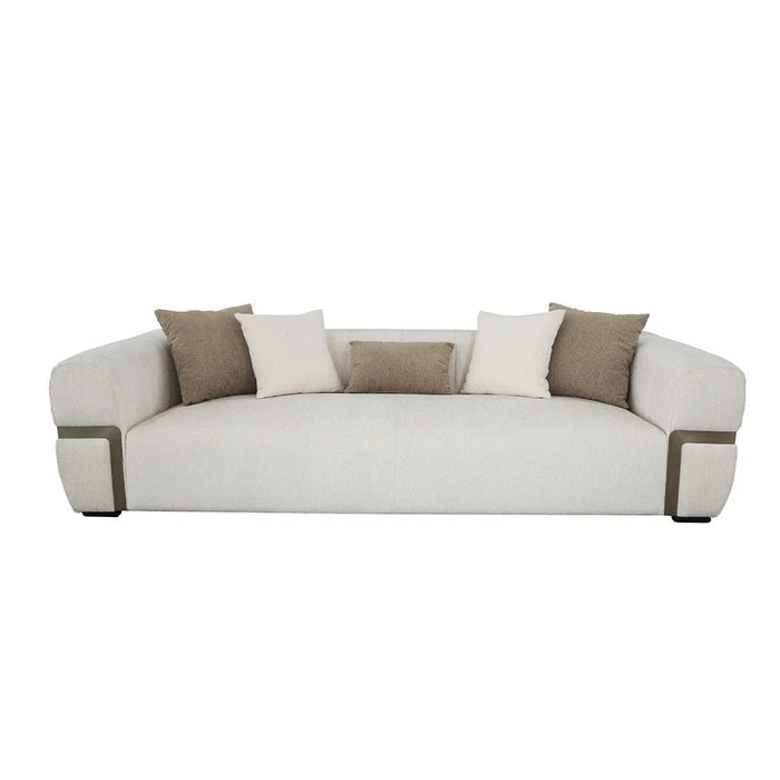 Iyesha 4-Seater Fabric Sofa - Cream/Champagne - With 2-Year Warranty