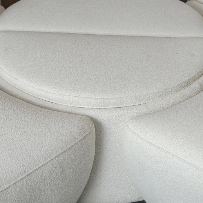Winter Sectional Fabric Corner Sofa With Storage And Coffee Table-Bright White