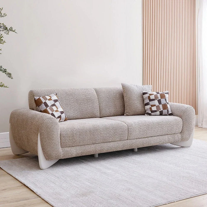 Vesta 3-Seater Fabric Sofa - Light Grey - With 2-Year Warranty