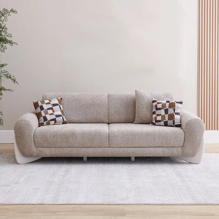 Vesta 3-Seater Fabric Sofa - Light Grey - With 2-Year Warranty