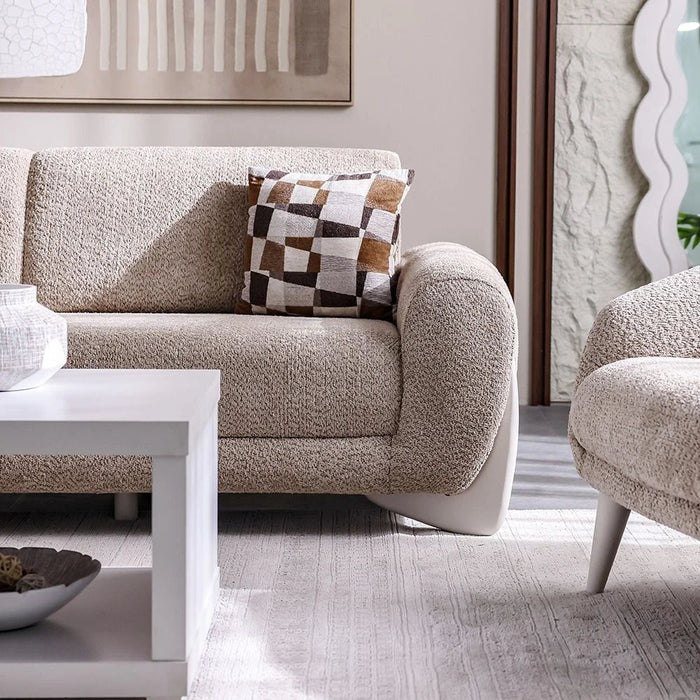Vesta 3-Seater Fabric Sofa - Light Grey - With 2-Year Warranty
