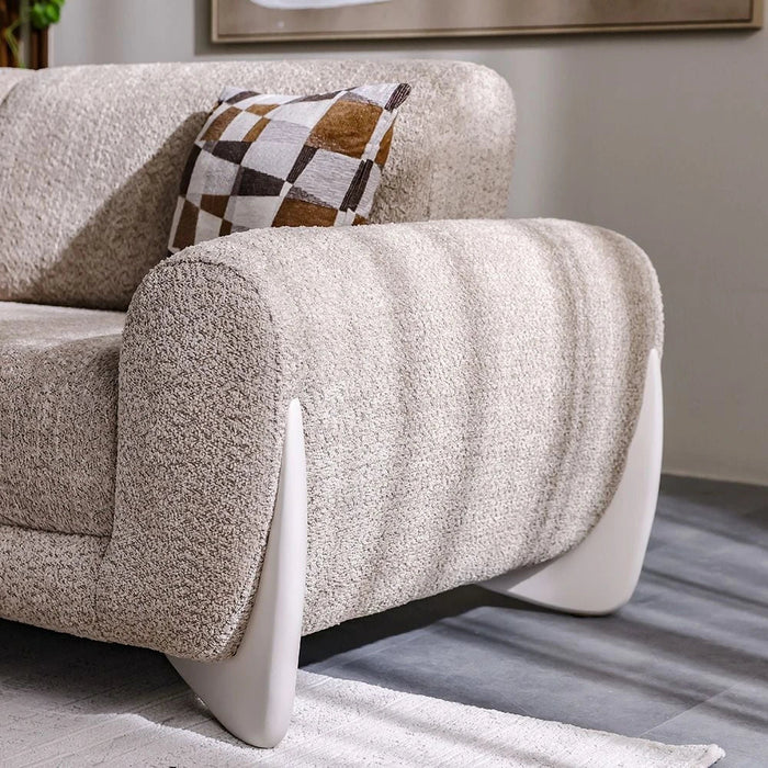 Vesta 3-Seater Fabric Sofa - Light Grey - With 2-Year Warranty