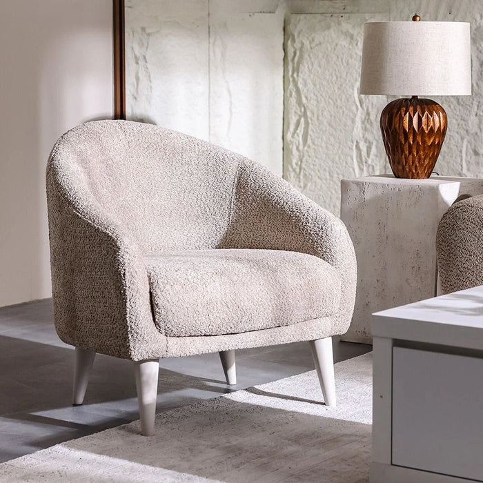 Vesta 1 Seater Fabric Sofa -Light Grey