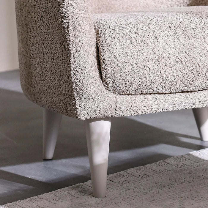 Vesta 1 Seater Fabric Sofa -Light Grey