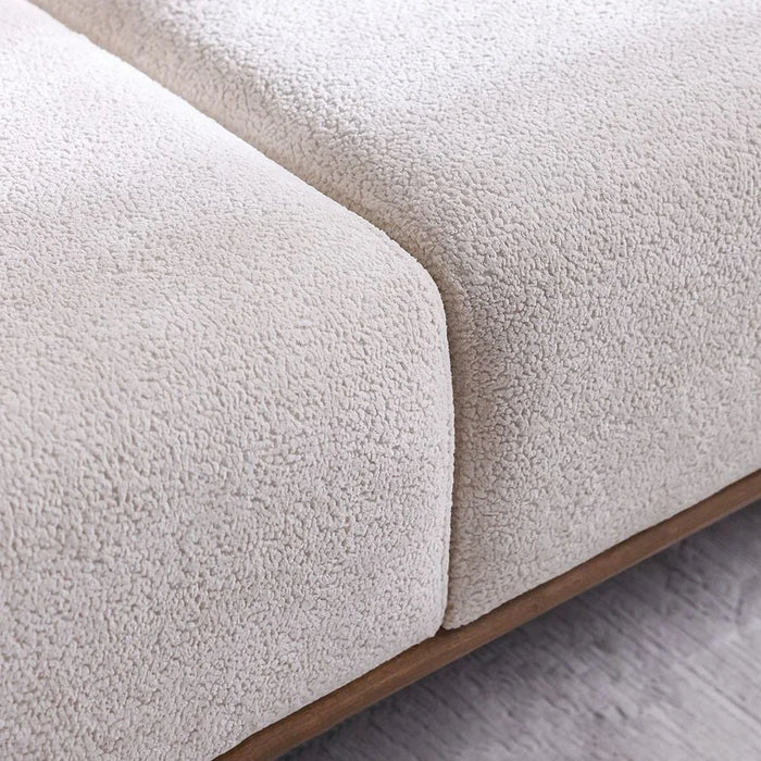 Elora 3-Seater Fabric Sofa - Beige - With 2-Year Warranty