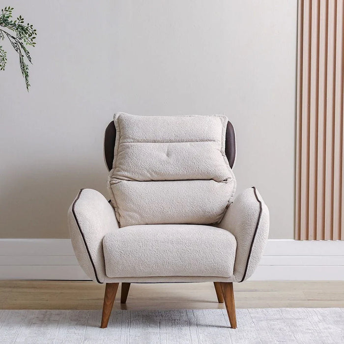 Elora 1-Seater Fabric Sofa - Beige - With 2-Year Warranty