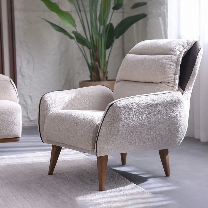 Elora 1-Seater Fabric Sofa - Beige - With 2-Year Warranty