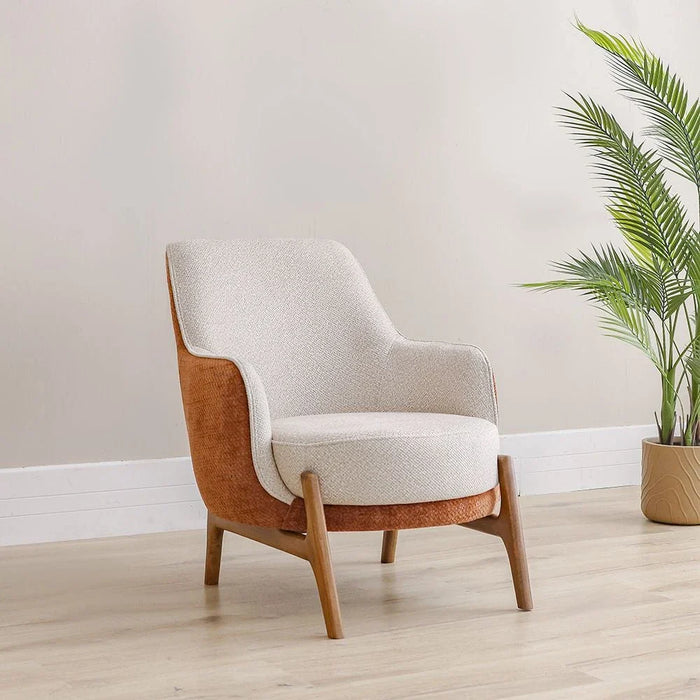 Olivia 1-Seater Fabric Sofa - Beige - With 2-Year Warranty