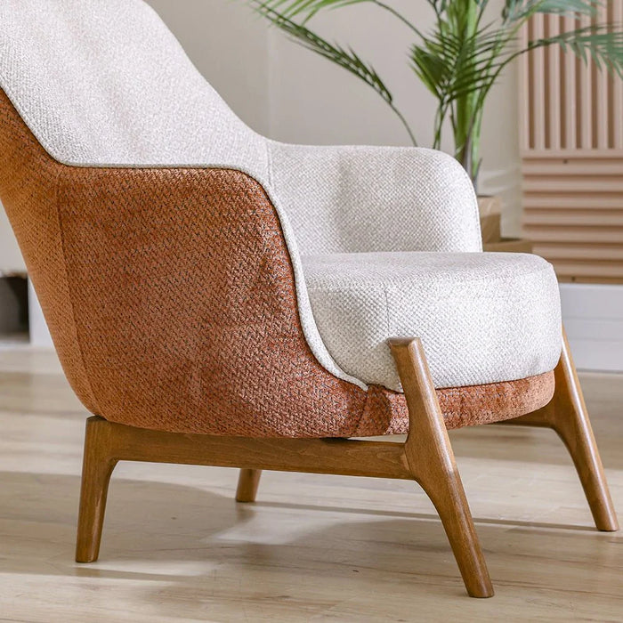 Olivia 1-Seater Fabric Sofa - Beige - With 2-Year Warranty