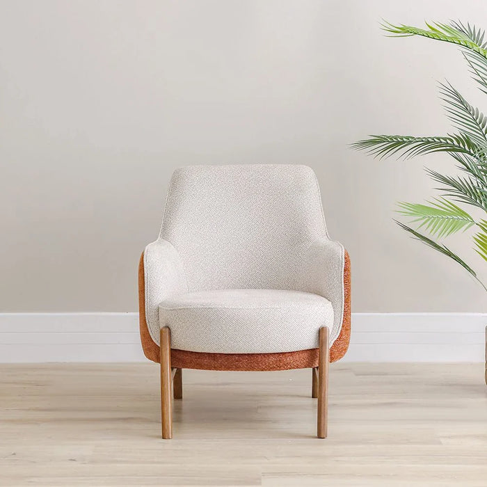 Olivia 1-Seater Fabric Sofa - Beige - With 2-Year Warranty