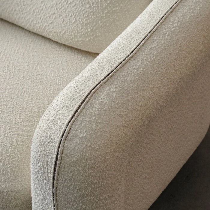 Floransa 3-Seater Fabric Sofa - Light Beige - With 2-Year Warranty