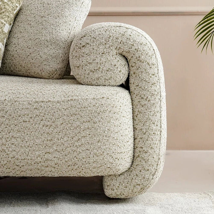 Vivo 4 Seater Fabric Sofa-Beige