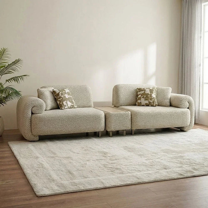 Vivo 3 Seater Fabric Sofa-Beige