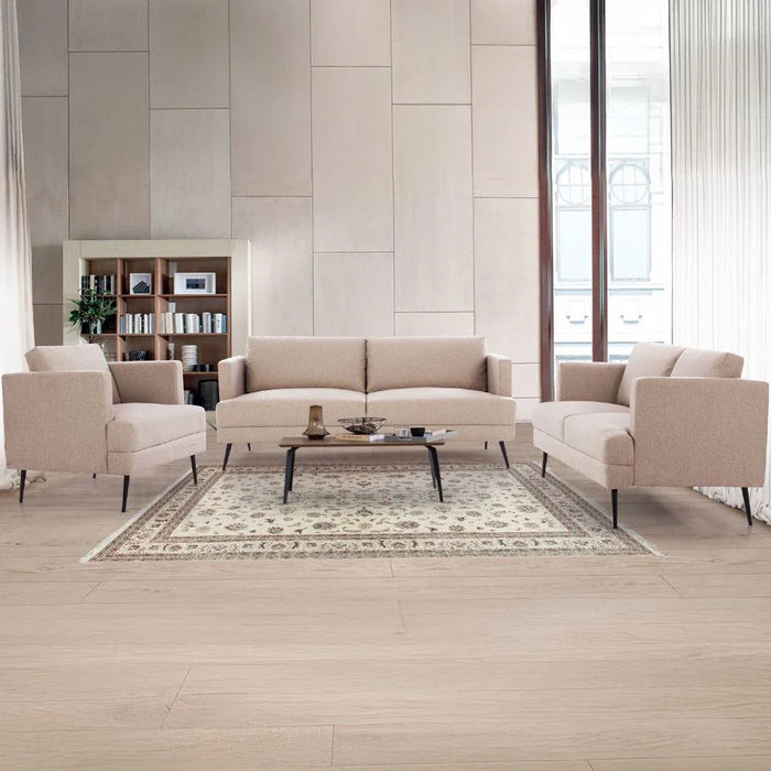 Pescara 1-Seater Fabric Sofa - Caramel Cloud - With 2-Year Warranty