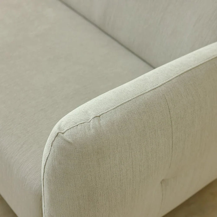 Waver 1-Seater Fabric Sofa - Taupe Beige - With 2-Year Warranty