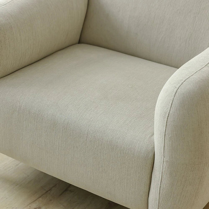 Waver 1-Seater Fabric Sofa - Taupe Beige - With 2-Year Warranty