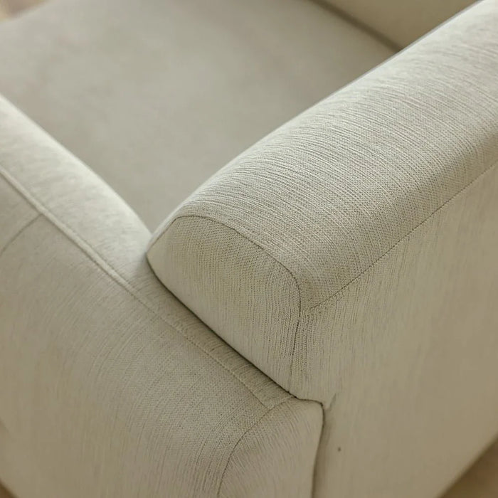 Waver 1-Seater Fabric Sofa - Taupe Beige - With 2-Year Warranty
