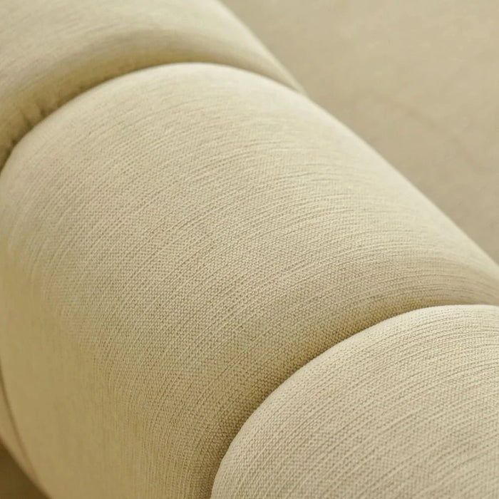 Milner 3-Seater Fabric Sofa - Muted Beige - With 2-Year Warranty