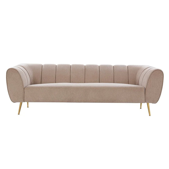 Milner 3-Seater Fabric Sofa - Muted Beige - With 2-Year Warranty