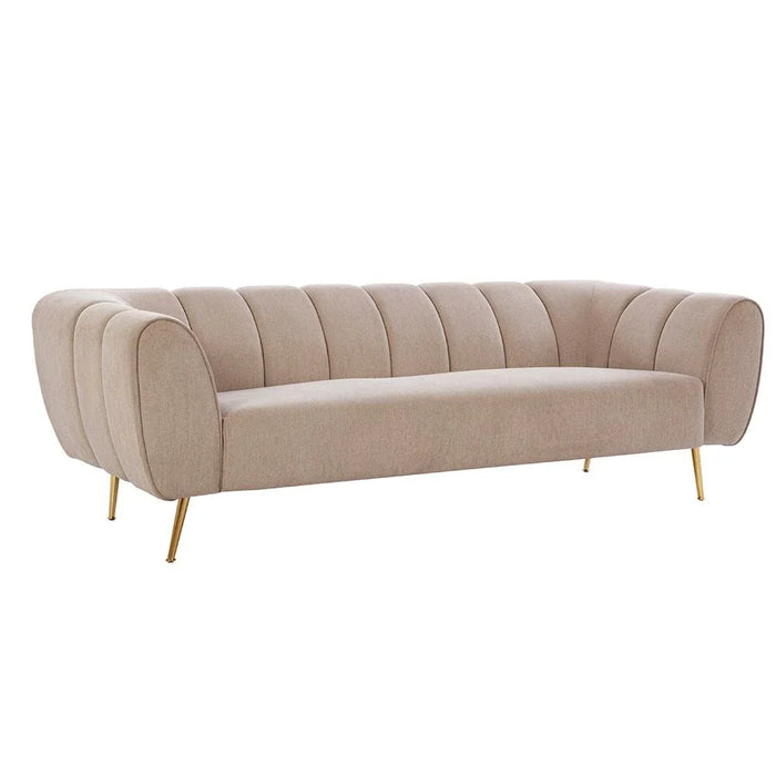 Milner 3-Seater Fabric Sofa - Muted Beige - With 2-Year Warranty