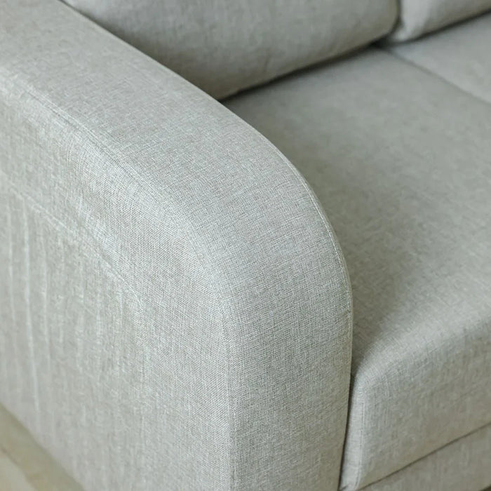 London 3 Seater Fabric Sofa - Warm Beige