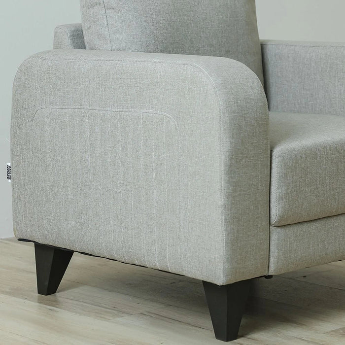 London 1 Seater Fabric Sofa-Warm Beige