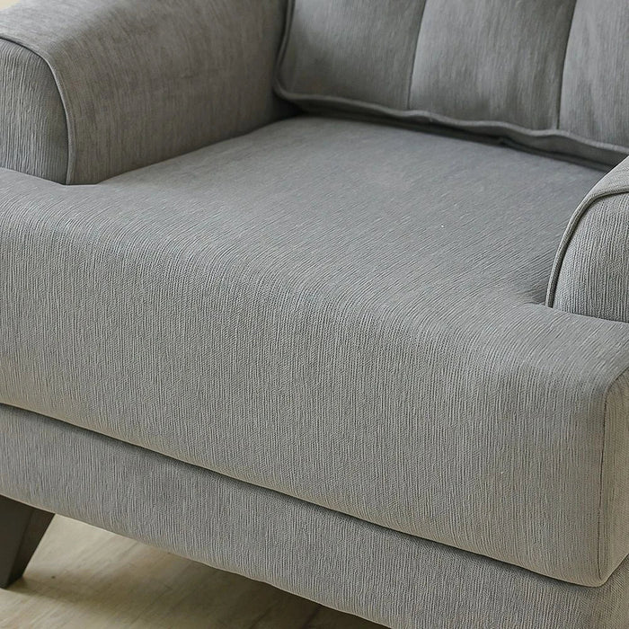 Bradley 1-Seater Fabric Sofa-Onyx Grey-With 2-Year Warranty