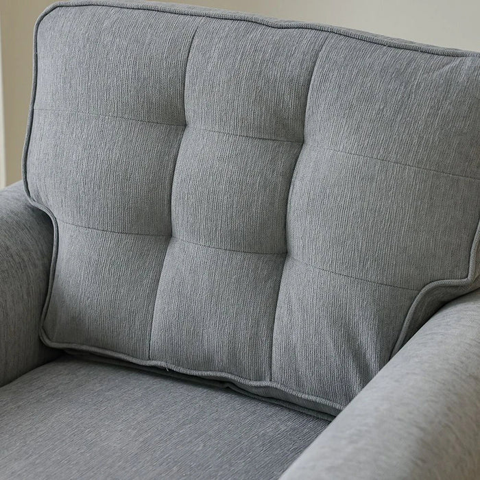 Bradley 1-Seater Fabric Sofa-Onyx Grey-With 2-Year Warranty