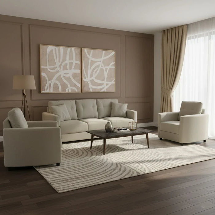 Nottingham 1-Seater Fabric Sofa-Desert Sand-With 2-Year Warranty