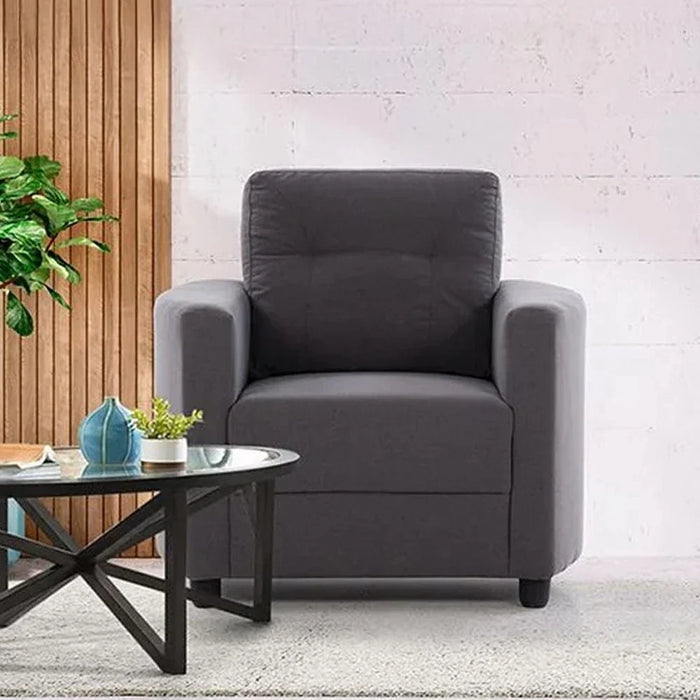 Nottingham 1 Seater Fabric Sofa-Dark Slate Grey