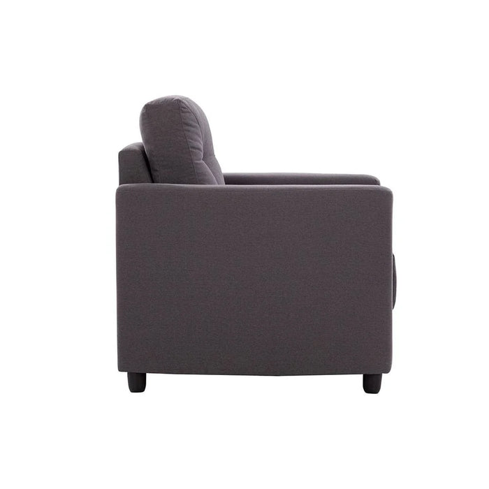 Nottingham 1 Seater Fabric Sofa-Dark Slate Grey