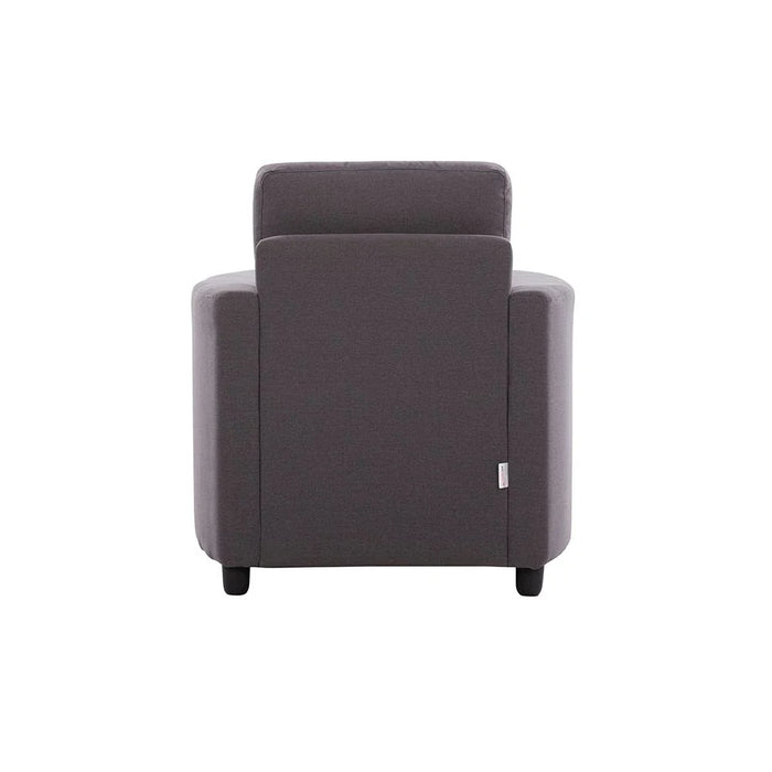 Nottingham 1 Seater Fabric Sofa-Dark Slate Grey