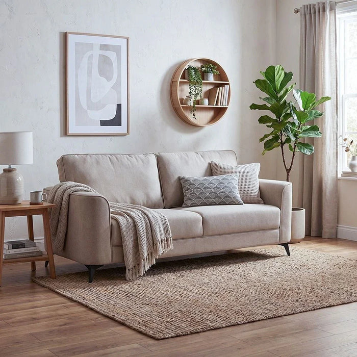 Field 3 Seater Fabric Sofa - Beige