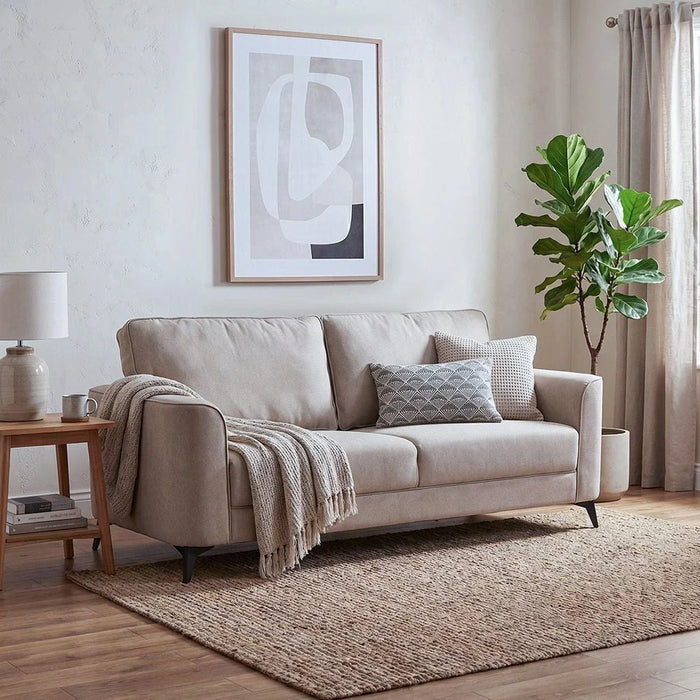 Field 2 Seater Fabric Sofa - Beige