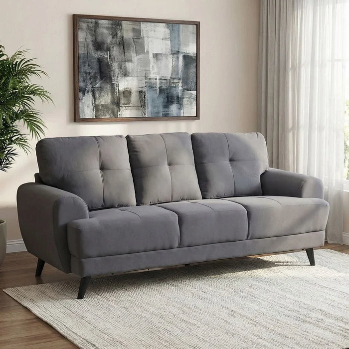 Lina 3 Seater Fabric Sofa - Grey