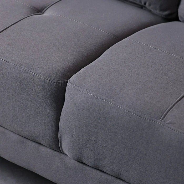 Lina 3 Seater Fabric Sofa - Grey