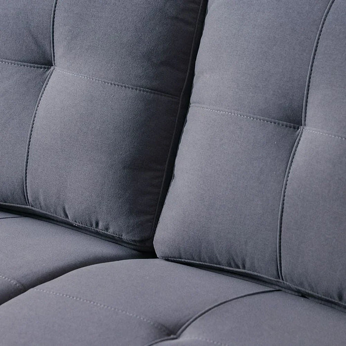 Lina 3 Seater Fabric Sofa - Grey