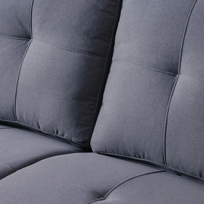 Lina 2 Seater Fabric Sofa - Grey