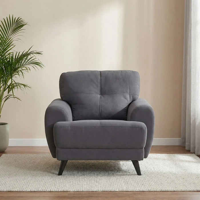 Lina 1 Seater Fabric Sofa-Grey