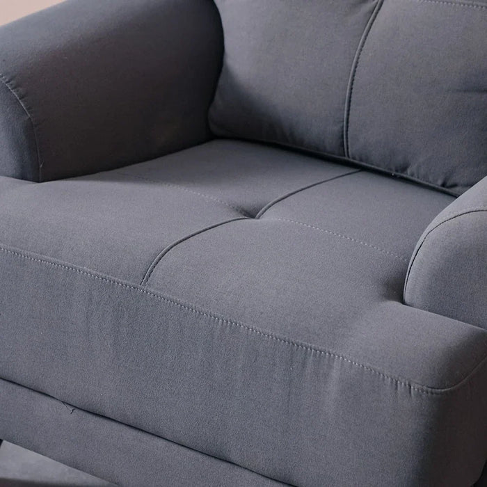 Lina 1 Seater Fabric Sofa-Grey