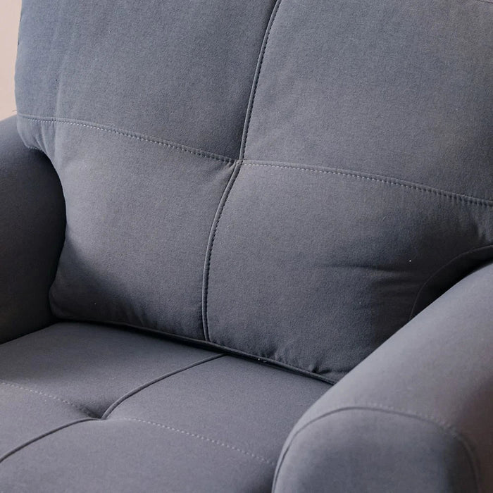 Lina 1 Seater Fabric Sofa-Grey