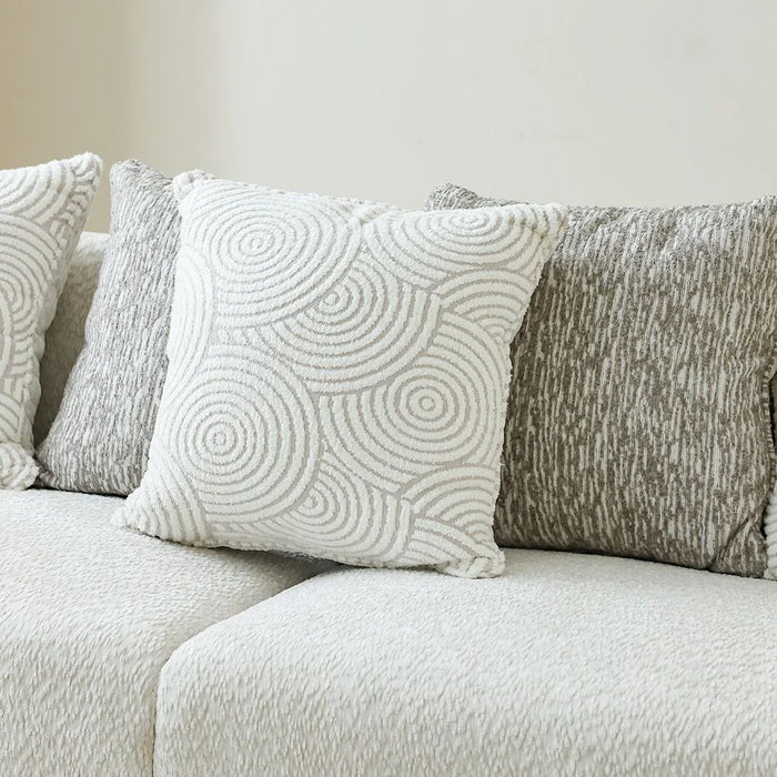 Azalea 3 Seater Fabric Sofa-Beige/Champagne Gold