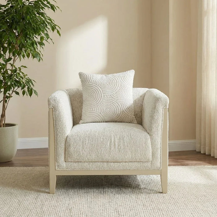 Azalea 1-Seater Fabric Sofa - Beige/Champagne Gold - With 2-Year Warranty