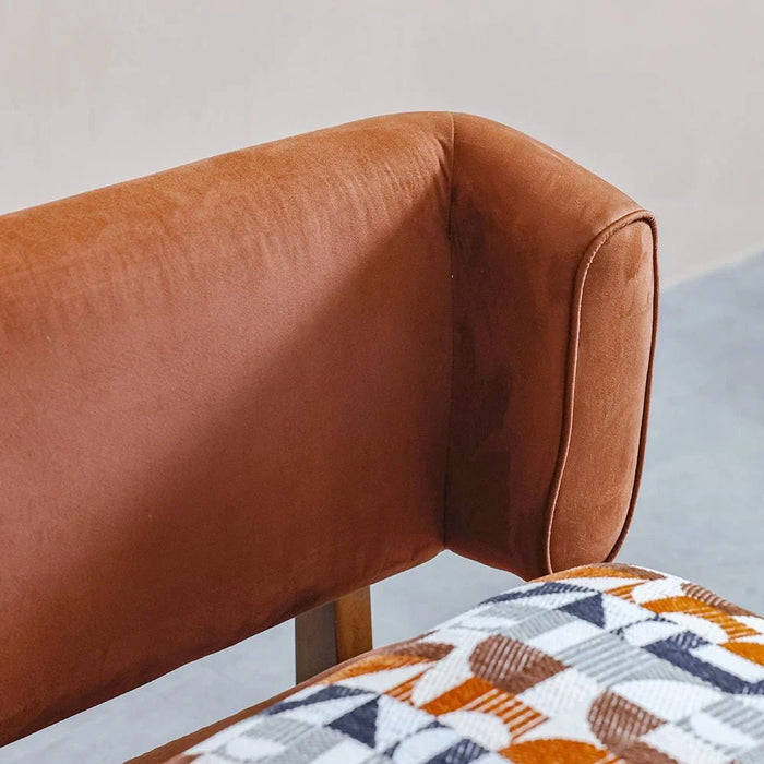 Kumo 1-Seater Fabric Sofa - Rust - With 2-Year Warranty