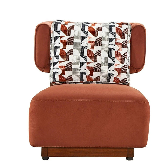 Kumo 1-Seater Fabric Sofa - Rust - With 2-Year Warranty