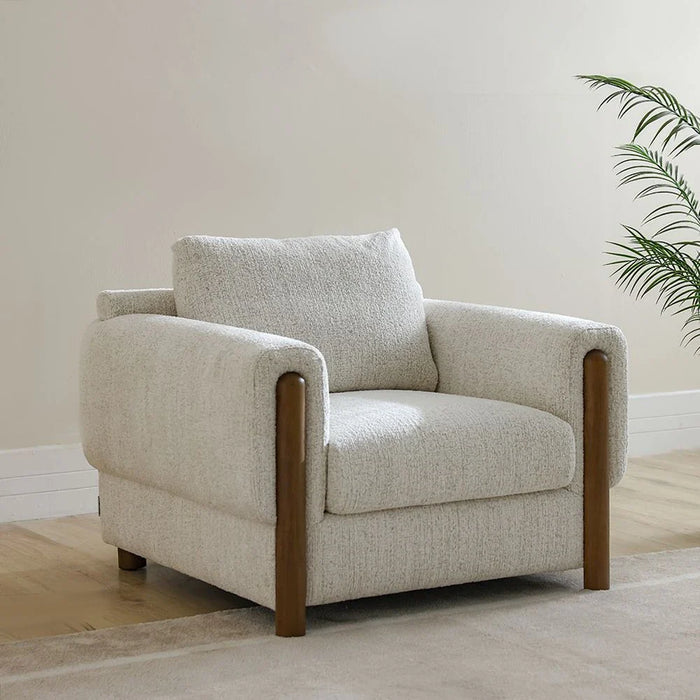 Oboro 1 Seater Fabric Sofa-Beige