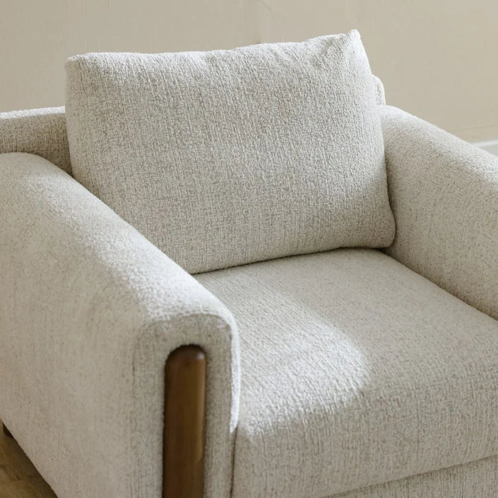 Oboro 1 Seater Fabric Sofa-Beige