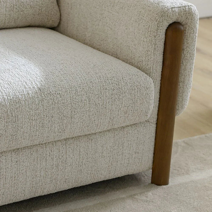 Oboro 1 Seater Fabric Sofa-Beige